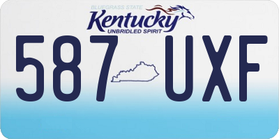 KY license plate 587UXF