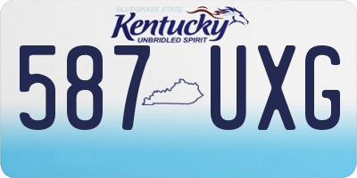 KY license plate 587UXG
