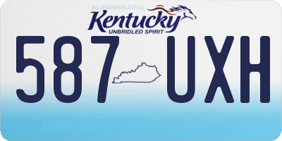 KY license plate 587UXH