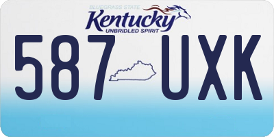 KY license plate 587UXK
