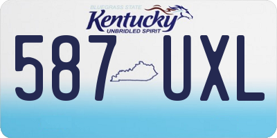 KY license plate 587UXL