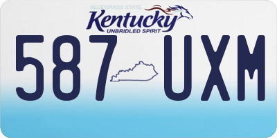 KY license plate 587UXM