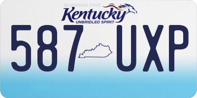 KY license plate 587UXP