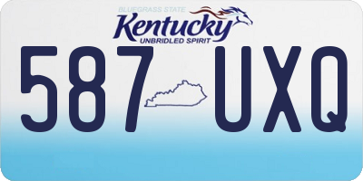KY license plate 587UXQ