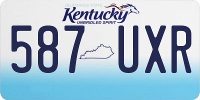 KY license plate 587UXR