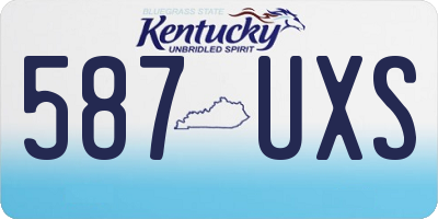 KY license plate 587UXS