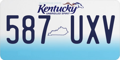 KY license plate 587UXV
