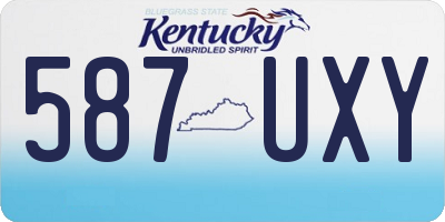 KY license plate 587UXY