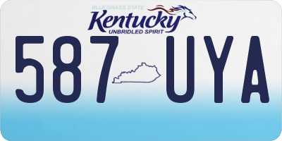 KY license plate 587UYA