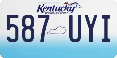 KY license plate 587UYI