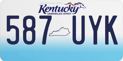 KY license plate 587UYK