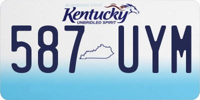 KY license plate 587UYM
