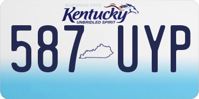 KY license plate 587UYP