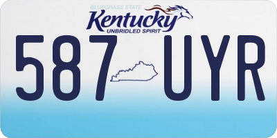 KY license plate 587UYR