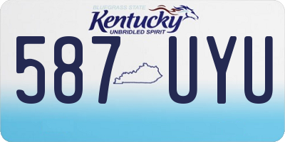 KY license plate 587UYU