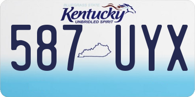 KY license plate 587UYX