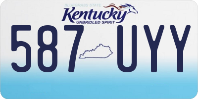 KY license plate 587UYY