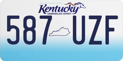KY license plate 587UZF