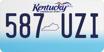 KY license plate 587UZI