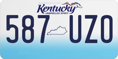 KY license plate 587UZO