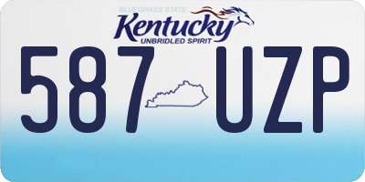 KY license plate 587UZP