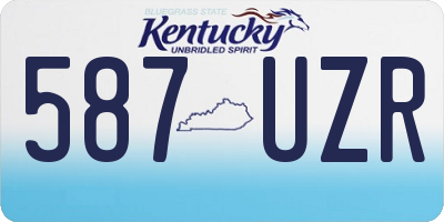 KY license plate 587UZR