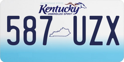 KY license plate 587UZX
