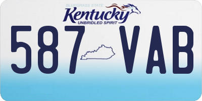 KY license plate 587VAB