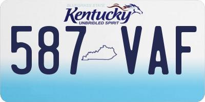 KY license plate 587VAF