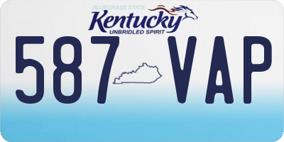 KY license plate 587VAP