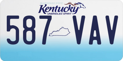 KY license plate 587VAV