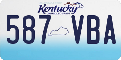 KY license plate 587VBA