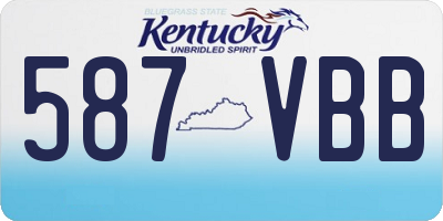 KY license plate 587VBB