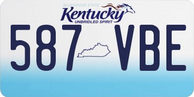 KY license plate 587VBE