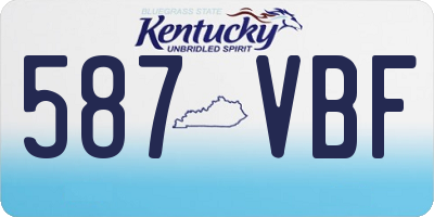 KY license plate 587VBF