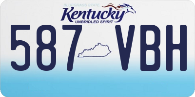 KY license plate 587VBH