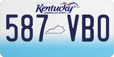 KY license plate 587VBO