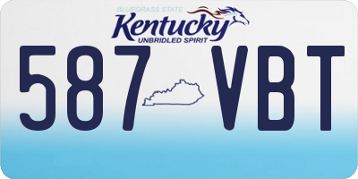 KY license plate 587VBT