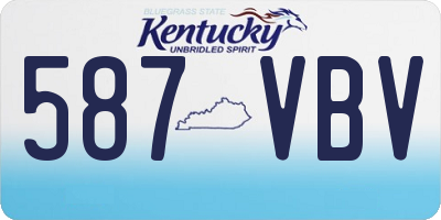 KY license plate 587VBV