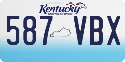 KY license plate 587VBX