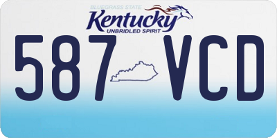 KY license plate 587VCD