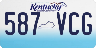 KY license plate 587VCG