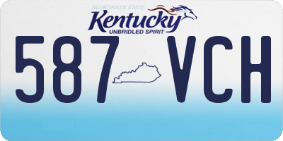 KY license plate 587VCH