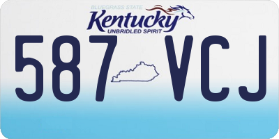KY license plate 587VCJ