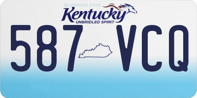 KY license plate 587VCQ