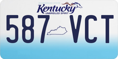 KY license plate 587VCT