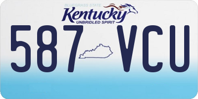 KY license plate 587VCU