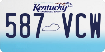 KY license plate 587VCW