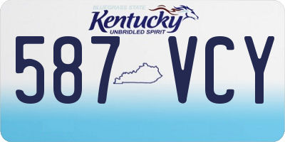 KY license plate 587VCY