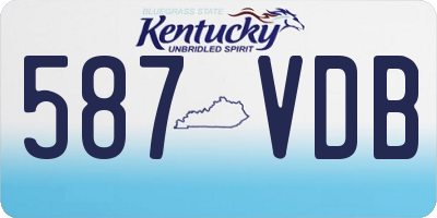 KY license plate 587VDB